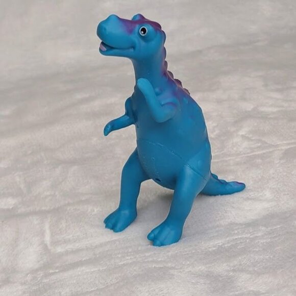 Vintage Blue Purple Dinosaur Figure Toy Cake Topper Bath Toy Greenbrier Intl - Picture 6 of 11